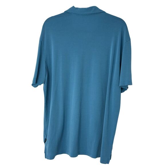 KUHL Polo Shirt Men's Size XL Pockets Modal Blend Stretch Hiking Casual Blue - Picture 2 of 8